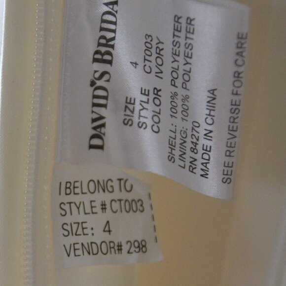 2 piece Vintage Oleg Cassini Collection Ivory Wedding Dress Lace Beaded Jacket 4 - Picture 4 of 16